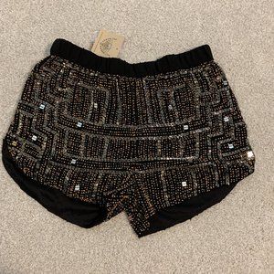 RAGA Beaded Sequin Shorts NWT